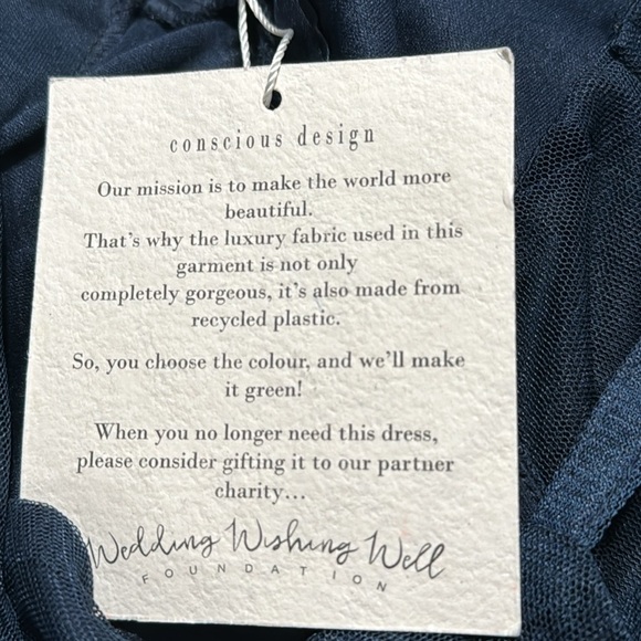 ANAYA WITH LOVE Tulle Plunge V Neck Maxi size 2 Navy Bridesmaid Wedding Formal - Picture 8 of 14